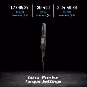 Capri Tools Certified 1.77 in./lbs. to 35.39 in./lbs. Dual Direction Digital Torque Screwdriver