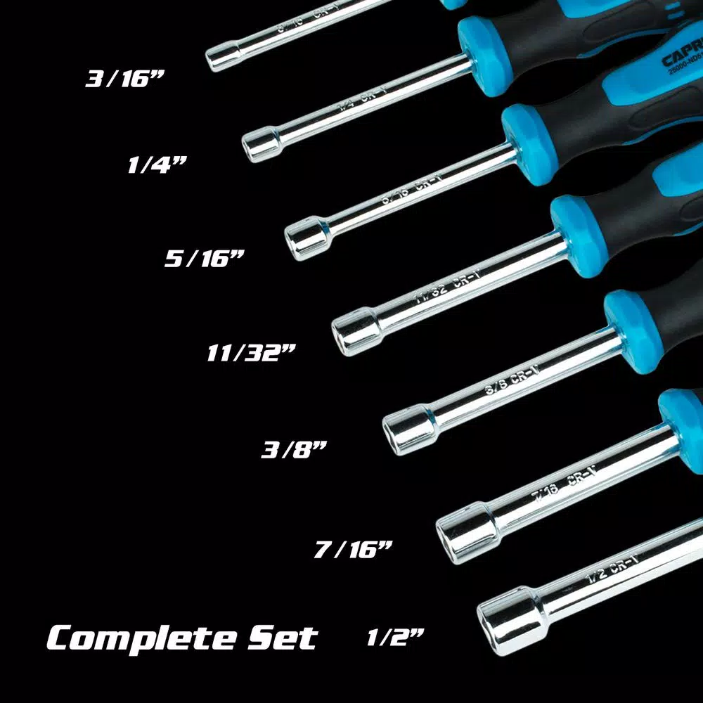 Capri Tools Kontour SAE Hollow Shaft Nut Driver Set (7-Piece)