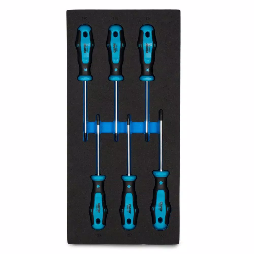 Capri Tools Kontour Star Screwdriver Set with the Mechanic's Tray (6-Piece)
