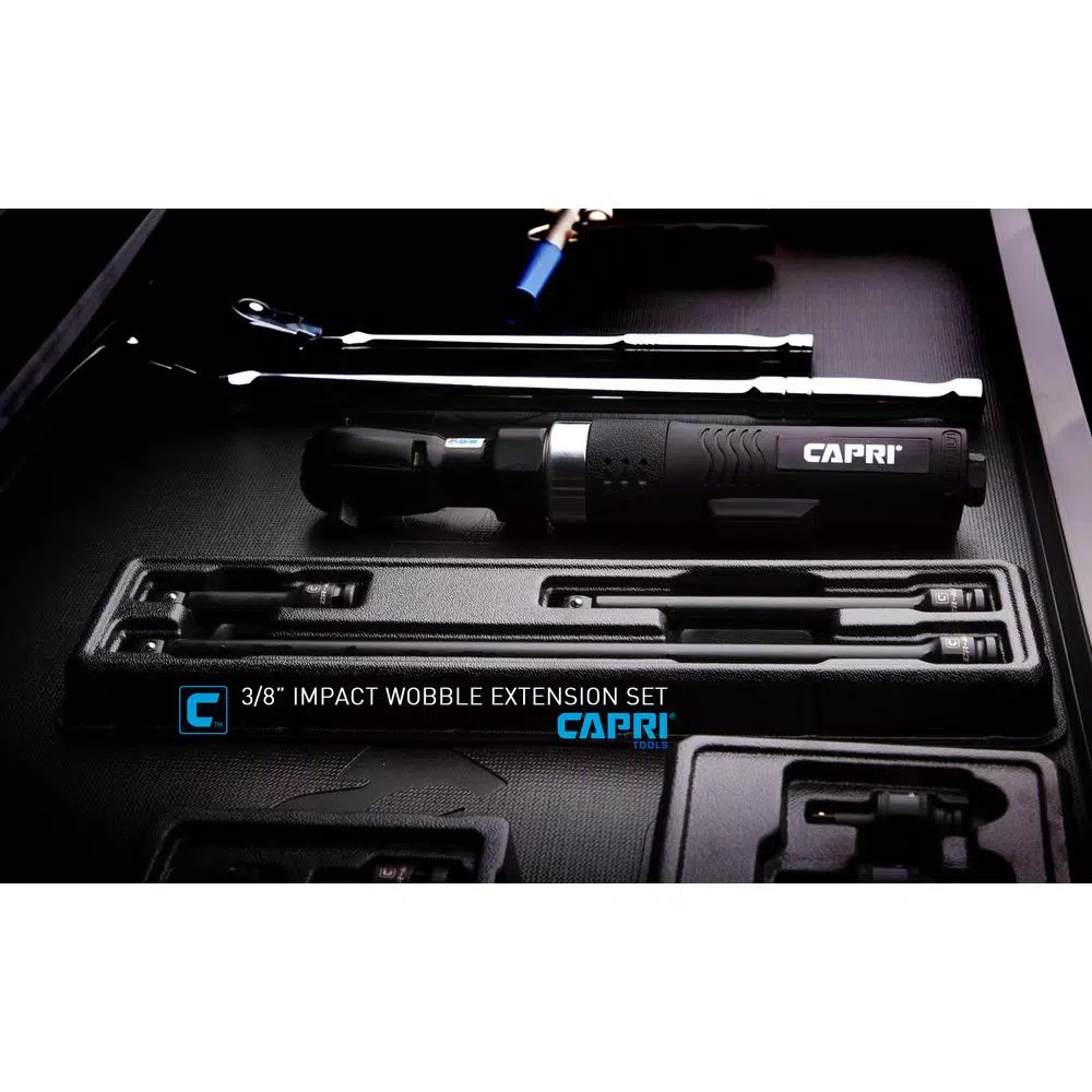 Capri Tools 3/8 in. Drive 3, 6, 12 in. Wobble Impact Extension Bar Set (3-Piece)