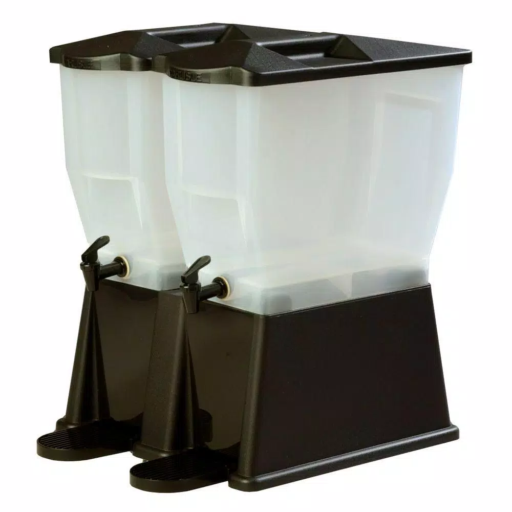 Carlisle 3 gal. Double Economy Reservoir and Trim Polypropylene Black Beverage Dispenser