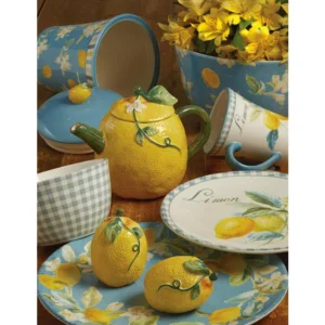 Certified International 16 in. Multi-Colored Stoneware Citron Rectangular Platter