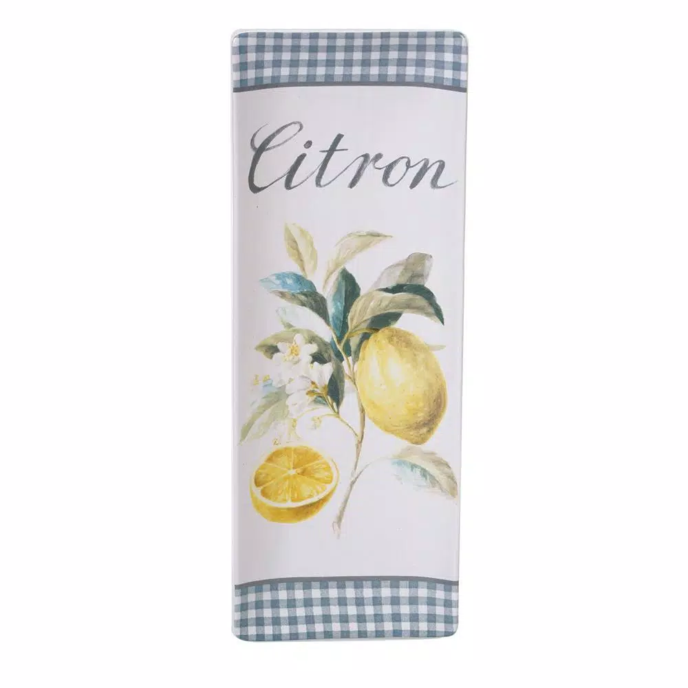Certified International 16 in. Multi-Colored Stoneware Citron Rectangular Platter
