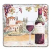 Certified International 12.5 in. Multi-Colored Stoneware Tuscan Breeze Square Platter