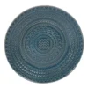 Certified International 12.75 in. Multi-Colored Stoneware Aztec Teal Round Platter