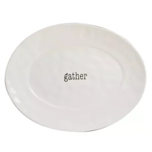 Certified International It's Just Words Multi-Colored 16 in. x 12 in. Ceramic Oval Platter