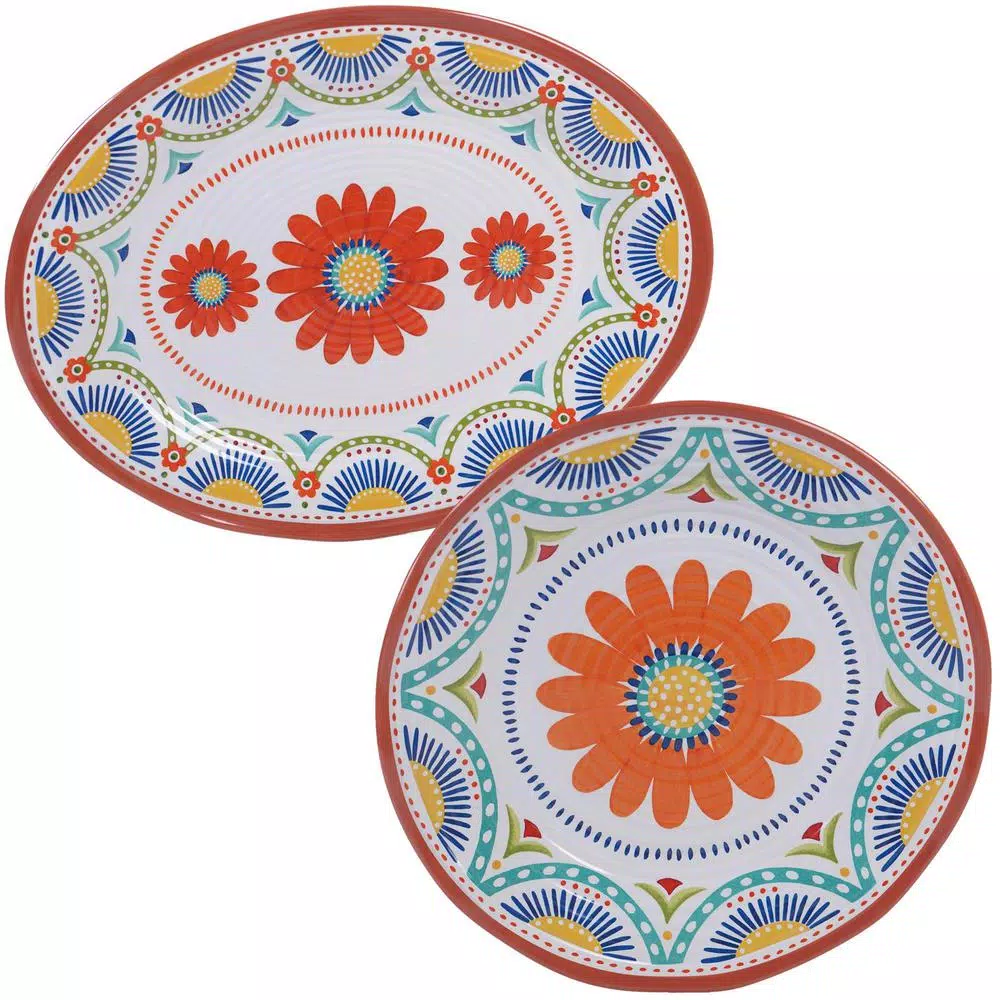 Certified International Vera Cruz 2-Piece Melamine Platter Set
