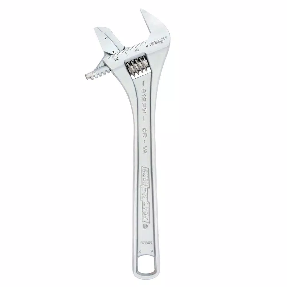Channellock 12 in. Chrome Reversible Jaw Adjustable Wrench