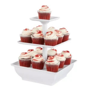 Chef Buddy 3-Tier Collapsible Dessert Stand with Self Storing Base
