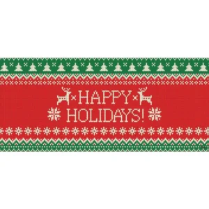 My Door Decor 7 ft. x 16 ft. Ugly Christmas Sweater Happy Holidays-Christmas Garage Door Decor Mural for Double Car Garage
