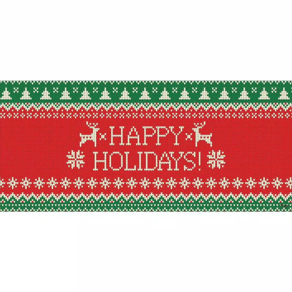 My Door Decor 7 ft. x 16 ft. Ugly Christmas Sweater Happy Holidays-Christmas Garage Door Decor Mural for Double Car Garage