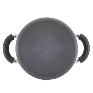 Circulon Promotional 3 qt. Hard-Anodized Aluminum Nonstick Sauce Pot in Black with Glass Lid