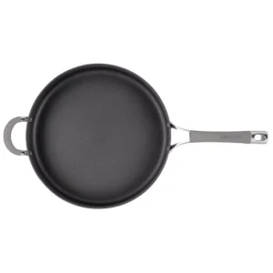 Circulon Elementum 5 qt. Hard-Anodized Aluminum Nonstick Saute Pan in Oyster Gray with Glass Lid