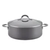 Circulon Radiance 7.5 qt. Hard-Anodized Aluminum Nonstick Stock Pot in Gray with Glass Lid