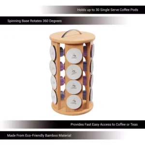Classic Cuisine 30-Count Bamboo Coffee Pod Carousel