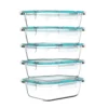Classic Cuisine 10-Piece Glass Food Storage Containers with Snap Shut Lids