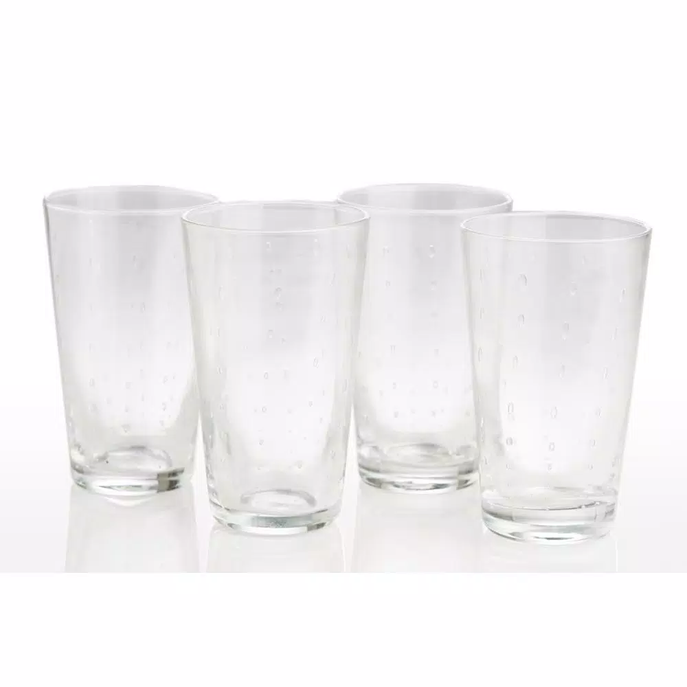 Abigails Rain Drop 12 oz. Clear Highball (Set of 4)