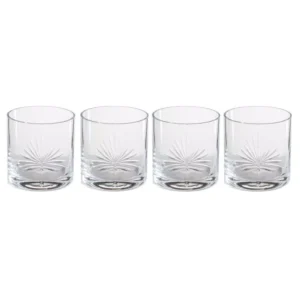 Abigails 16 oz. Palmetto Double Old-Fashioned Glass (Set of 4)