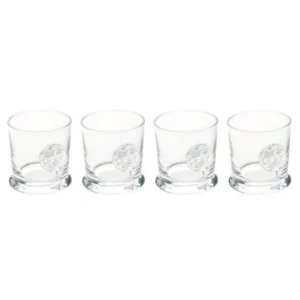 Abigails Lionshead 10 oz. 3.4 in. D x 3.75 in. H Double Old-Fashioned Glass (Set of 4)