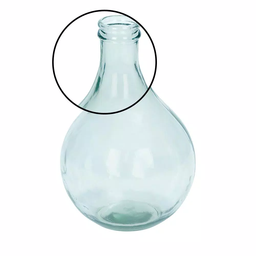LITTON LANE 17 in. New Traditional Clear Glass Decorative Vase