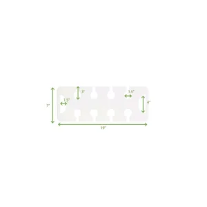 Mind Reader 19 in. W x 7 in. H x 0.5 in. D Acrylic Clear Barware 8-Wine Glass Holder with Built-In Handles