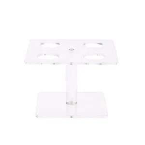 Mind Reader 6 in. W x 4 in. H x 6 in. L Square Clear Acrylic 4-Slot Ice Cream Cone Holder, Food Cone, Sushi Roll Serving Tray