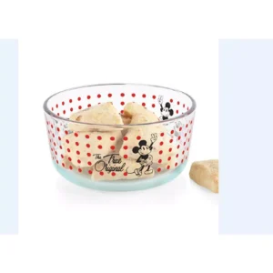 Pyrex Mickey Mouse The True Original 6-Piece Decorated Glass Storage Container Set with Lids