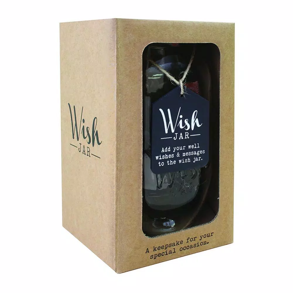 Stonebriar Collection Top Shelf Glass Bucket List Wish Jar