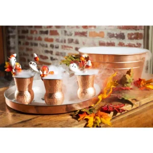 Abigails Element Collection Round Hammered Copper Tray