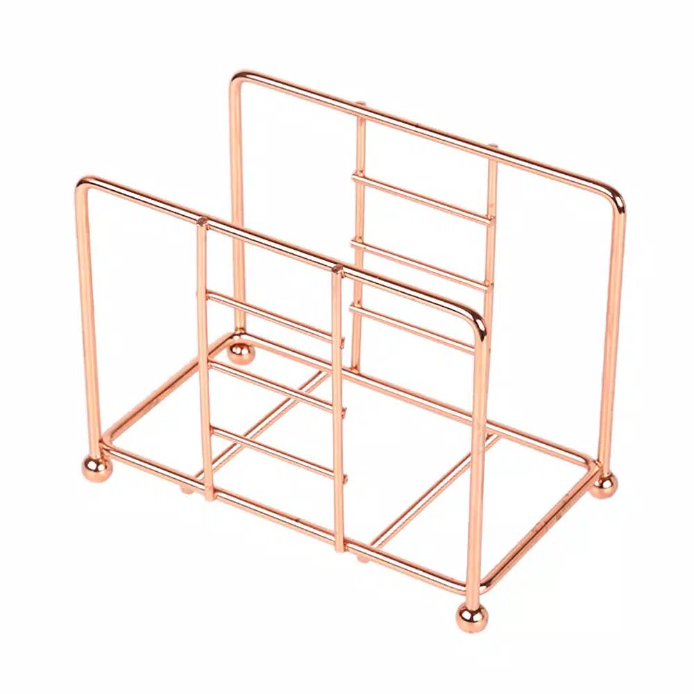 Creative Home Copper Plated Metal Napkin Holder Kitchen Table Tissue Dispenser, 5-1/2 x 3-1/4" x 4-3/8" H