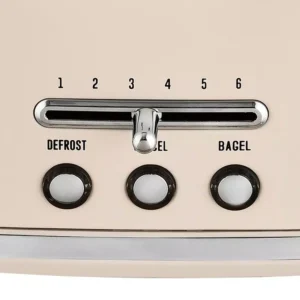 KALORIK Retro 2-Slice Cream Wide Slot Toaster