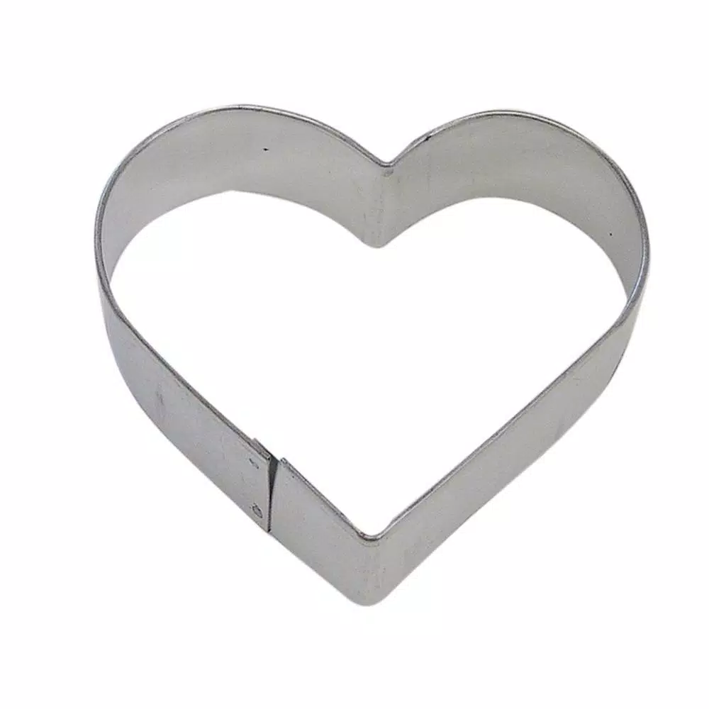 CybrTrayd 12-Piece Heart 3.25 in. Tinplated Steel Cookie Cutter & Recipe
