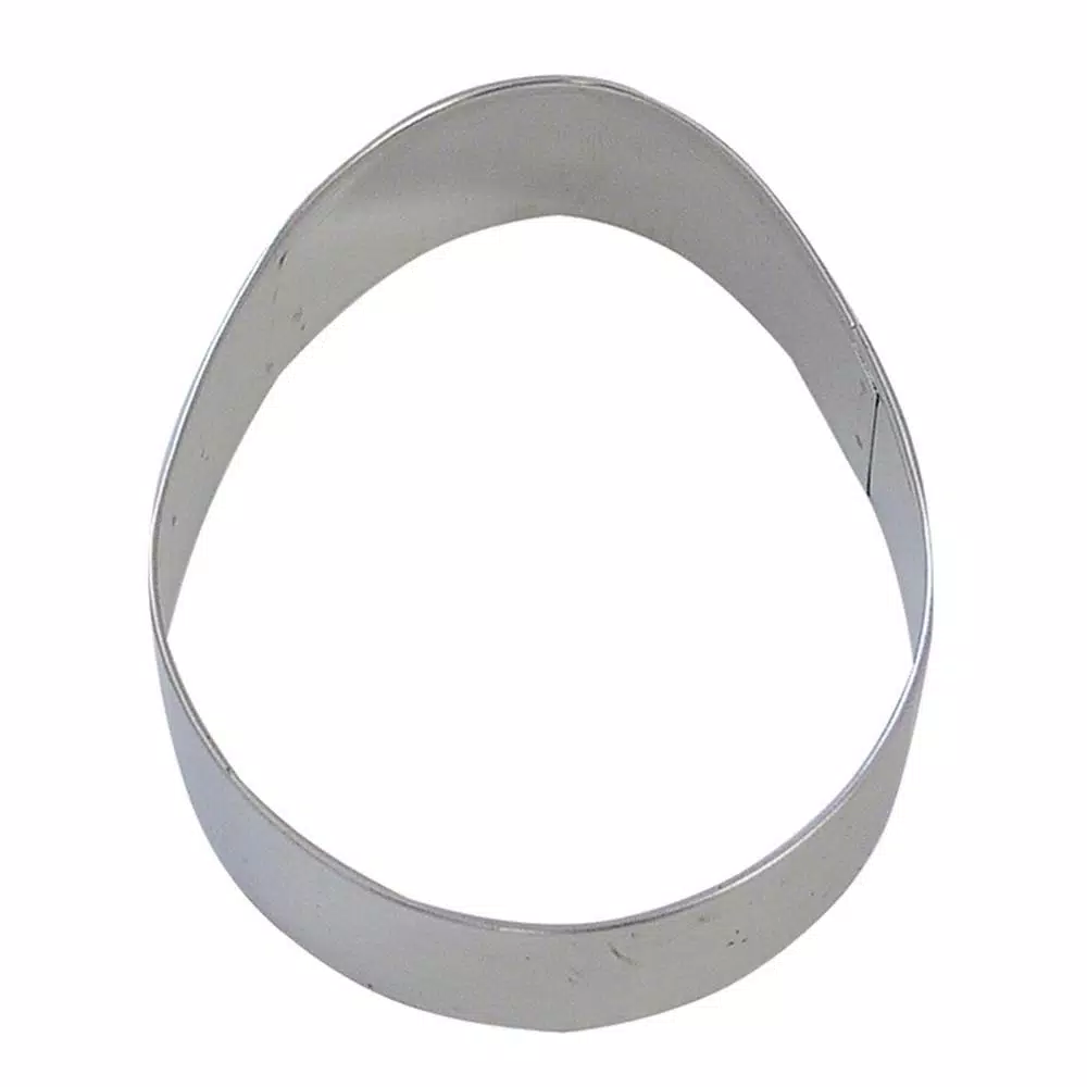 CybrTrayd 12-Piece 4 in. Easter Egg Tinplated Steel Cookie Cutter & Recipe