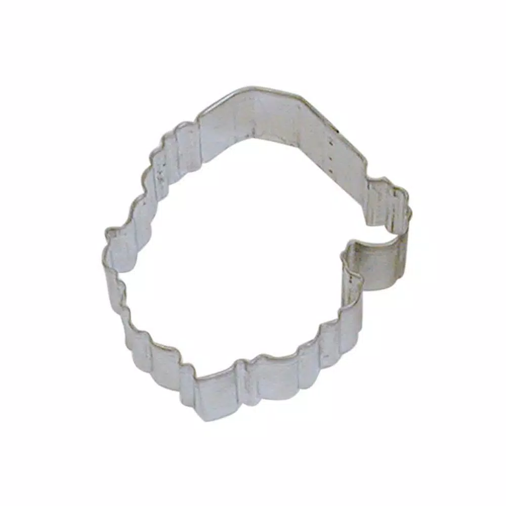CybrTrayd 12-Piece Santa Face 3.75 in. Tinplated Steel Cookie Cutter & Recipe