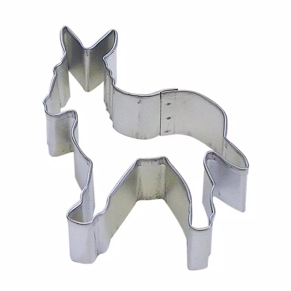 CybrTrayd 12-Piece 3.5 in. Donkey Tinplated Steel Cookie Cutter and Recipe