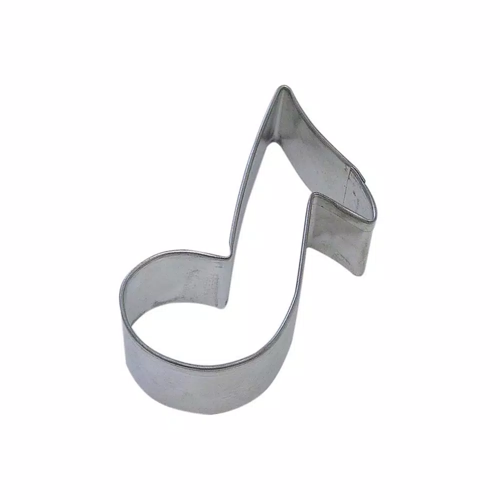 CybrTrayd 12-Piece Music Note 3.5 in. Tinplated Steel Cookie Cutter & Recipe