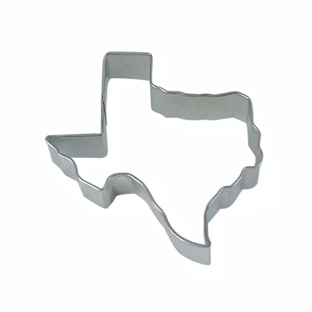 CybrTrayd 12-Piece Texas State 3.5 in. Tinplated Steel Cookie Cutter & Recipe