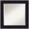 Amanti Art Annatto 25 in. W x 25 in. H Framed Square Beveled Edge Bathroom Vanity Mirror in Dark Brown Mahogany