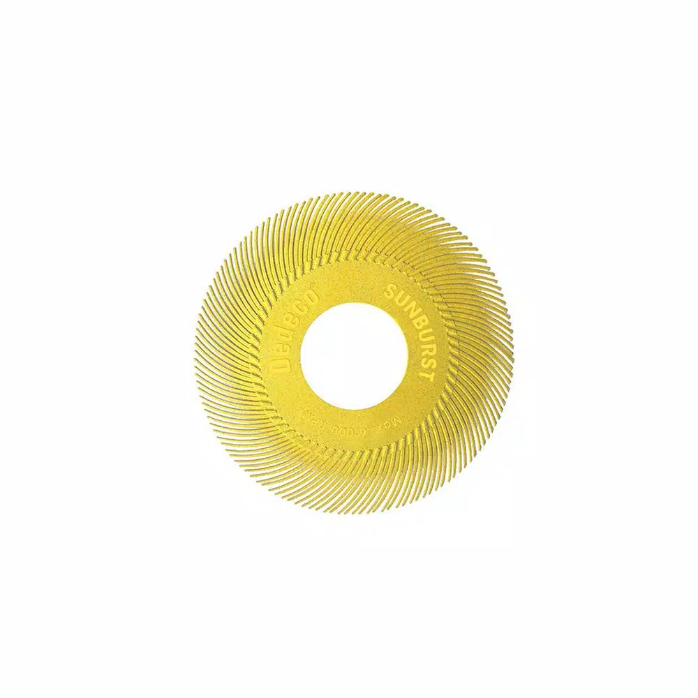 Dedeco Sunburst - 6 in. TC Radial Discs - 1 in. Arbor - Thermoplastic Cleaning and Polishing Tool, Coarse 80-Grit (40-Pack)