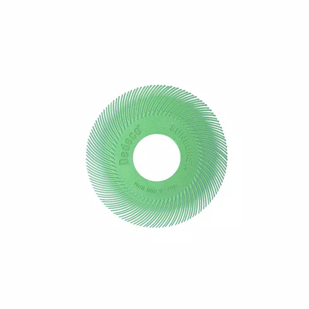 Dedeco Sunburst 6 in. TC Radial Discs 1 in. Arbor Thermoplastic Cleaning and Polishing Tool, Ultra-Fine 1 Micron (40-Pack)