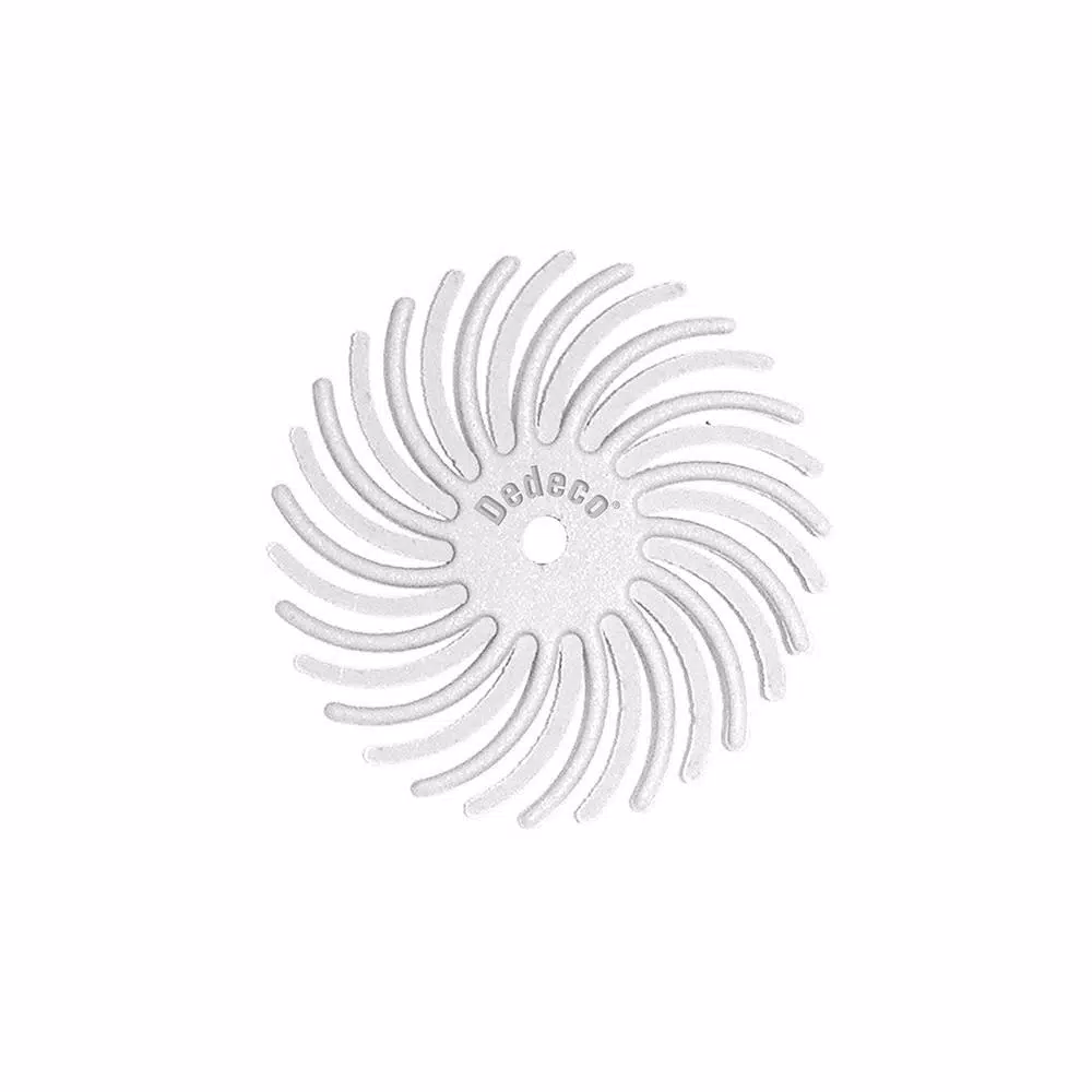 Dedeco Sunburst 7/8 in. x 1/16 in. 120-Grit Medium Radial Discs Arbor Rotary Cleaning and Polishing Tool (12-Pack)