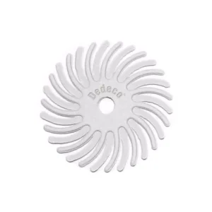 Dedeco Sunburst 1 in. Radial Discs - 1/8 in. Fine 400-Grit Arbor Rotary Cleaning and Polishing Tool (12-Pack)