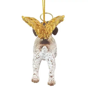 Design Toscano 3 in. Honor the Pooch Pointer Holiday Dog Angel Ornament