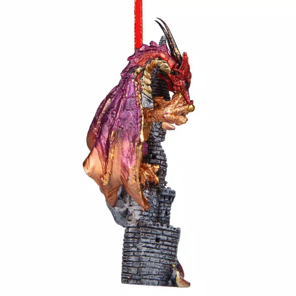 Design Toscano 4.5 in. Zanzibar, the Gothic Dragon Holiday Ornament