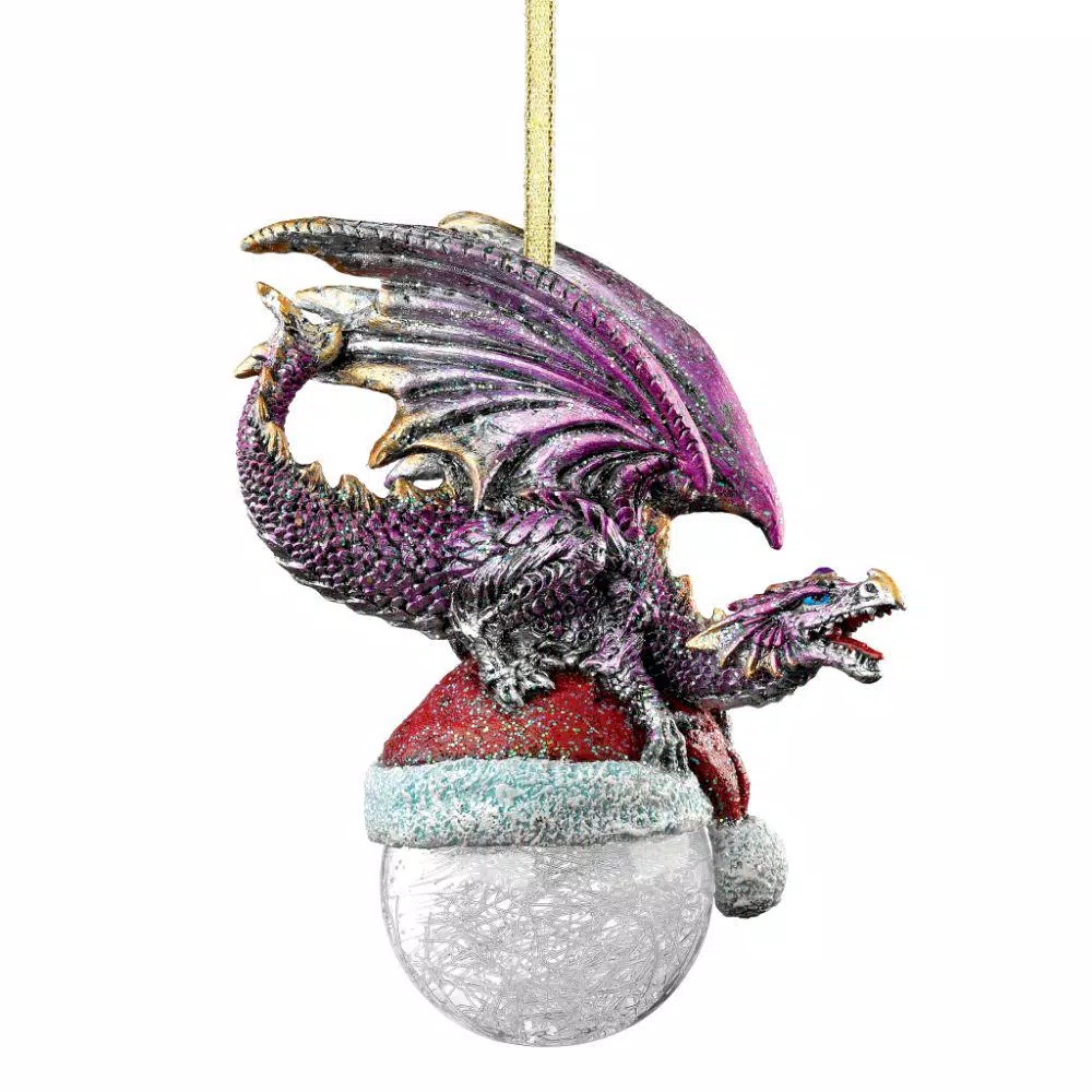 Design Toscano 6.5 in. North Pole Dragon Holiday Ornament