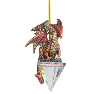 Design Toscano 3.5 in. Diamond Dragon Gothic Holiday Ornament