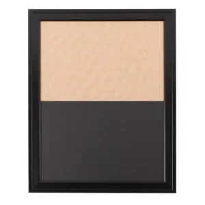 DesignOvation Bosc Black Combination Chalkboard Memo Board