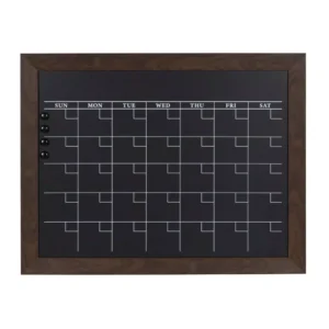 DesignOvation Beatrice Monthly Chalkboard Calendar Memo Board