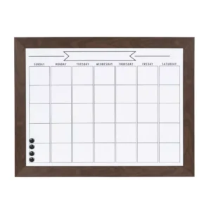DesignOvation Beatrice Monthly Dry Erase Calendar Memo Board