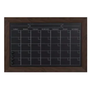 DesignOvation Beatrice Chalkboard Monthly Calendar Memo Board